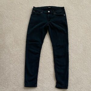 Hudson Classic Black Jeans 9” high rise skinny jeans